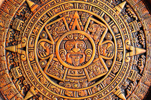 This is a stock photo from Shutterstock. The Aztec calendar.
