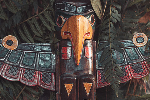 Native American guardian totem. Stock image from Unsplash.